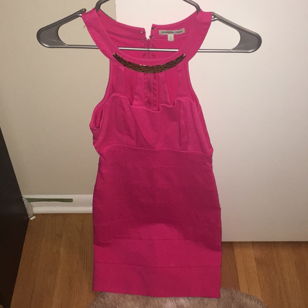 Hot pink Charlotte Russ size small dress